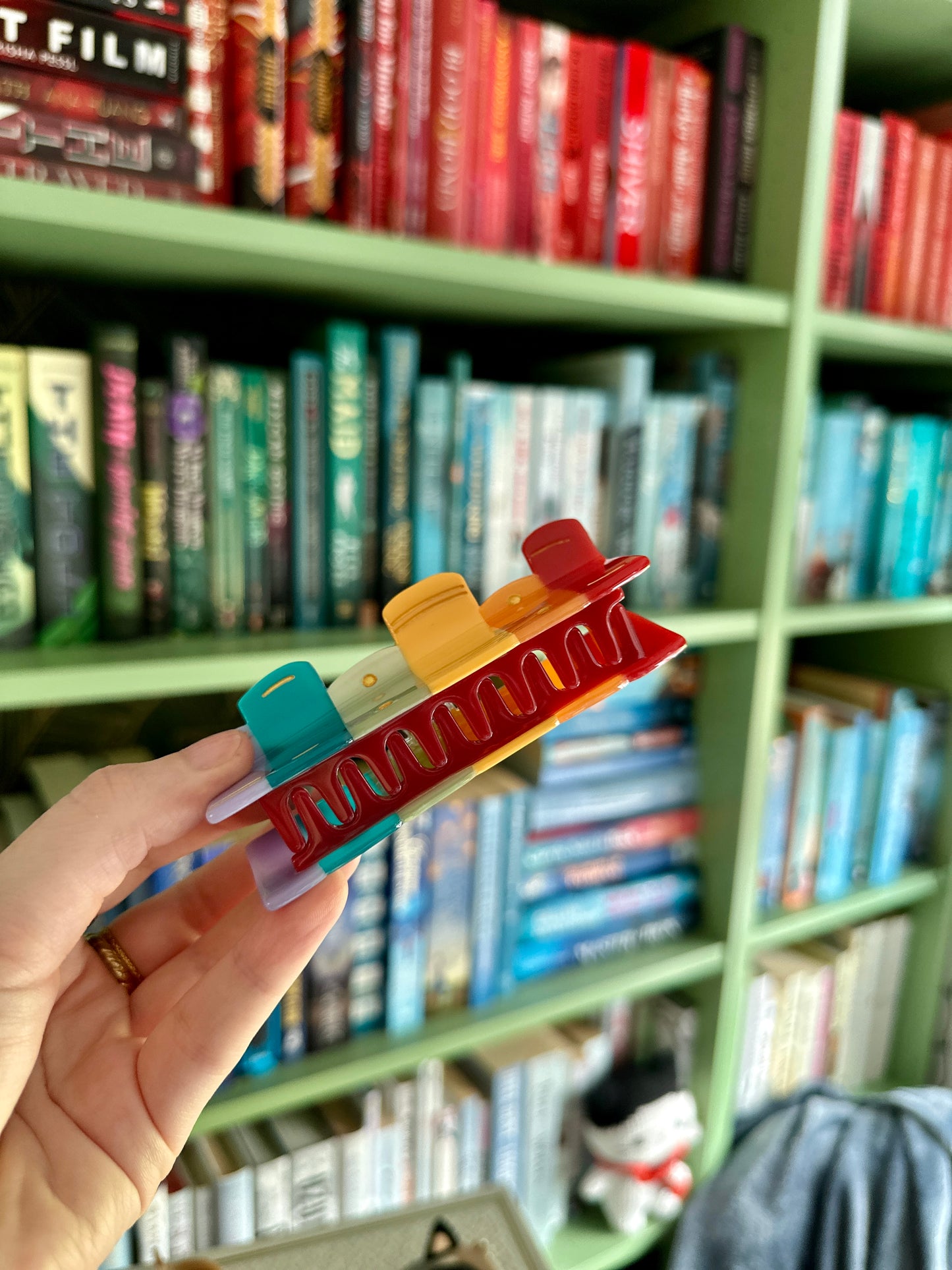 Bibliothèque arc-en-ciel Pince à cheveux