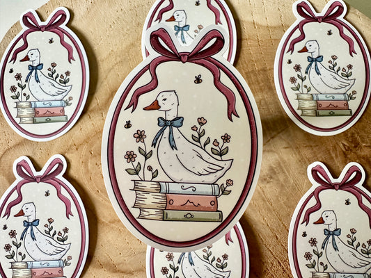 Autocollant Oie pimpante Die Cut