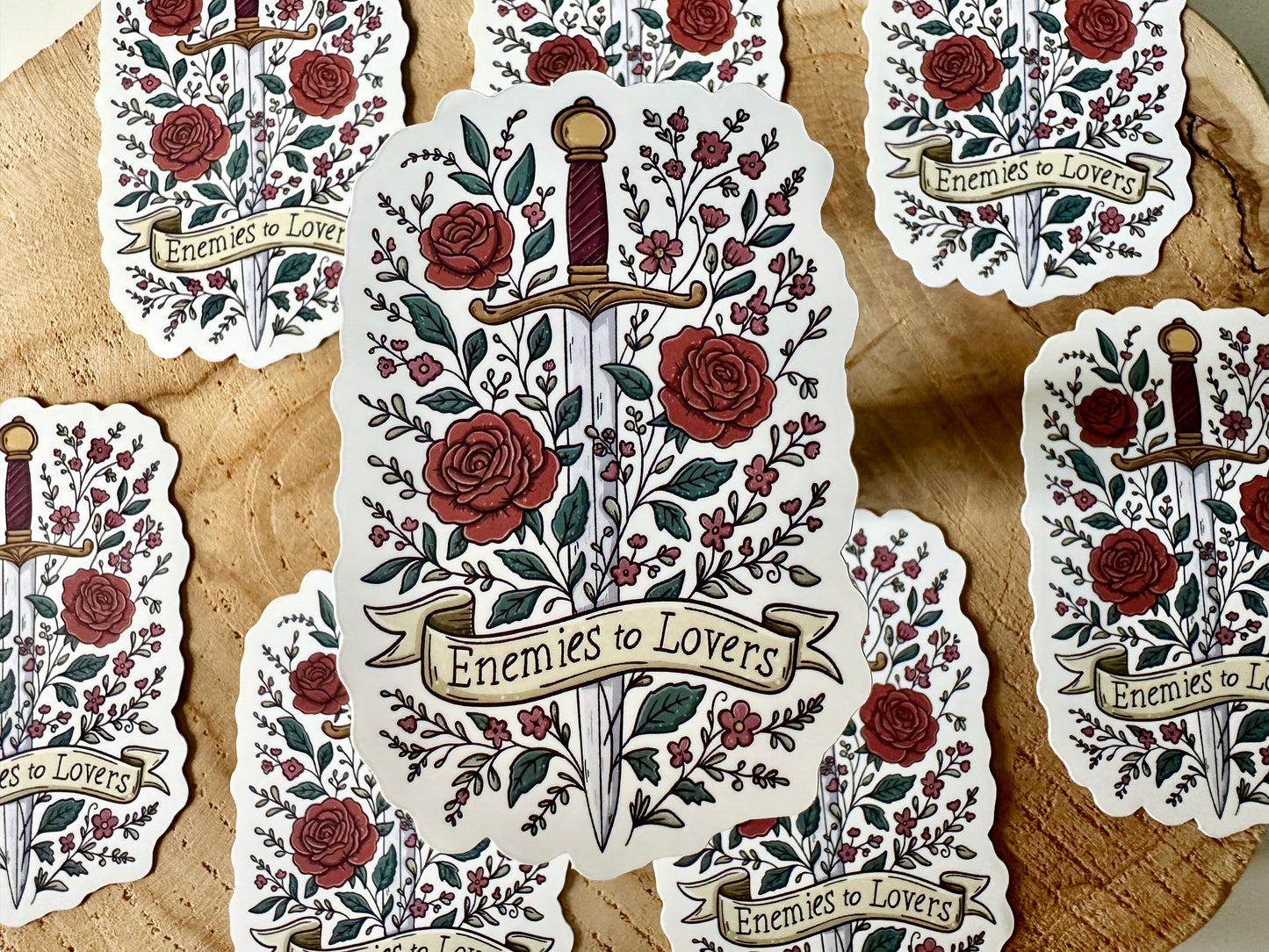 Enemies to Lovers Die Cut Sticker