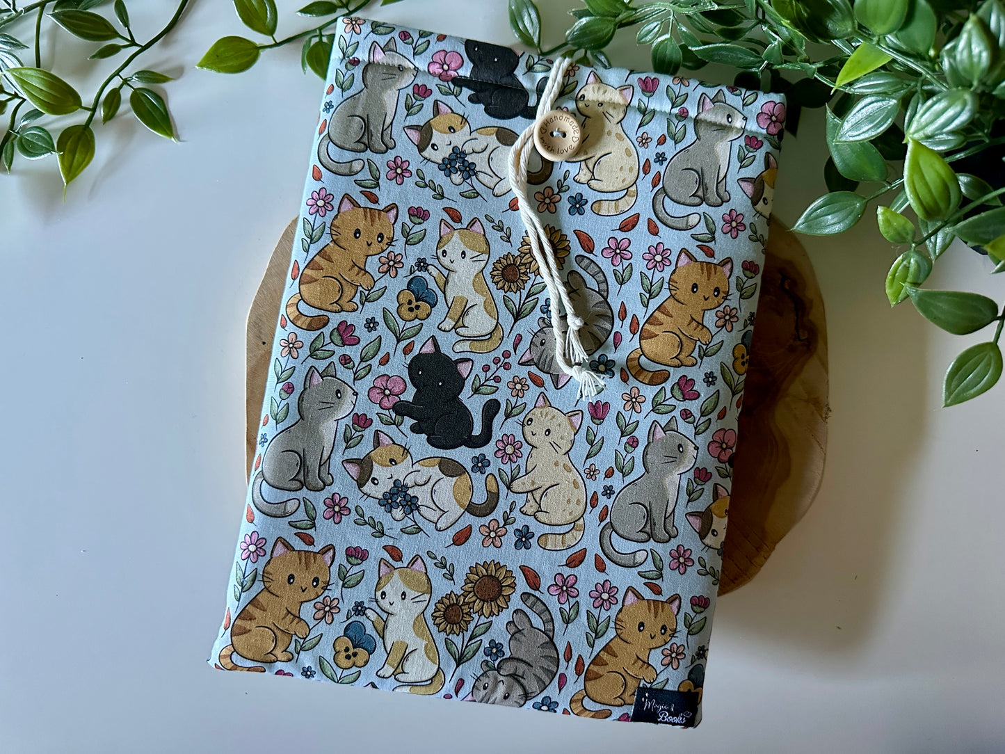 Cats & Flowers Housse de Livre (Design personnel)