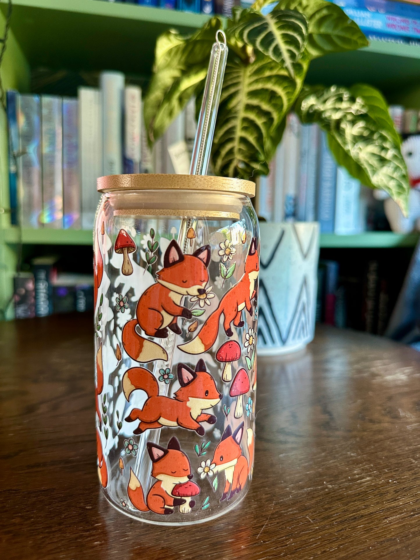 Baby Foxes Glass Tumbler
