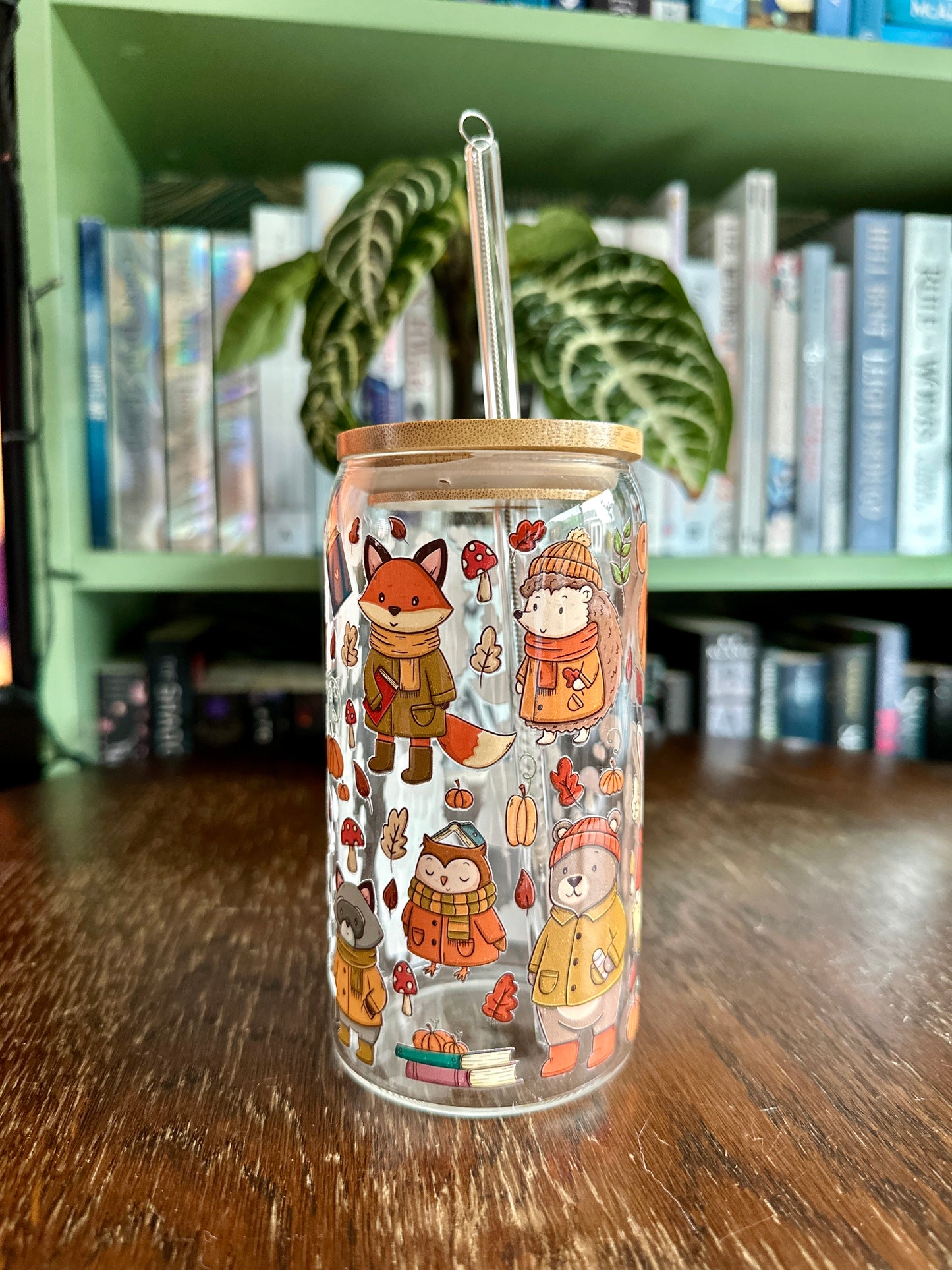 Woodland Autumn Glass Tumbler