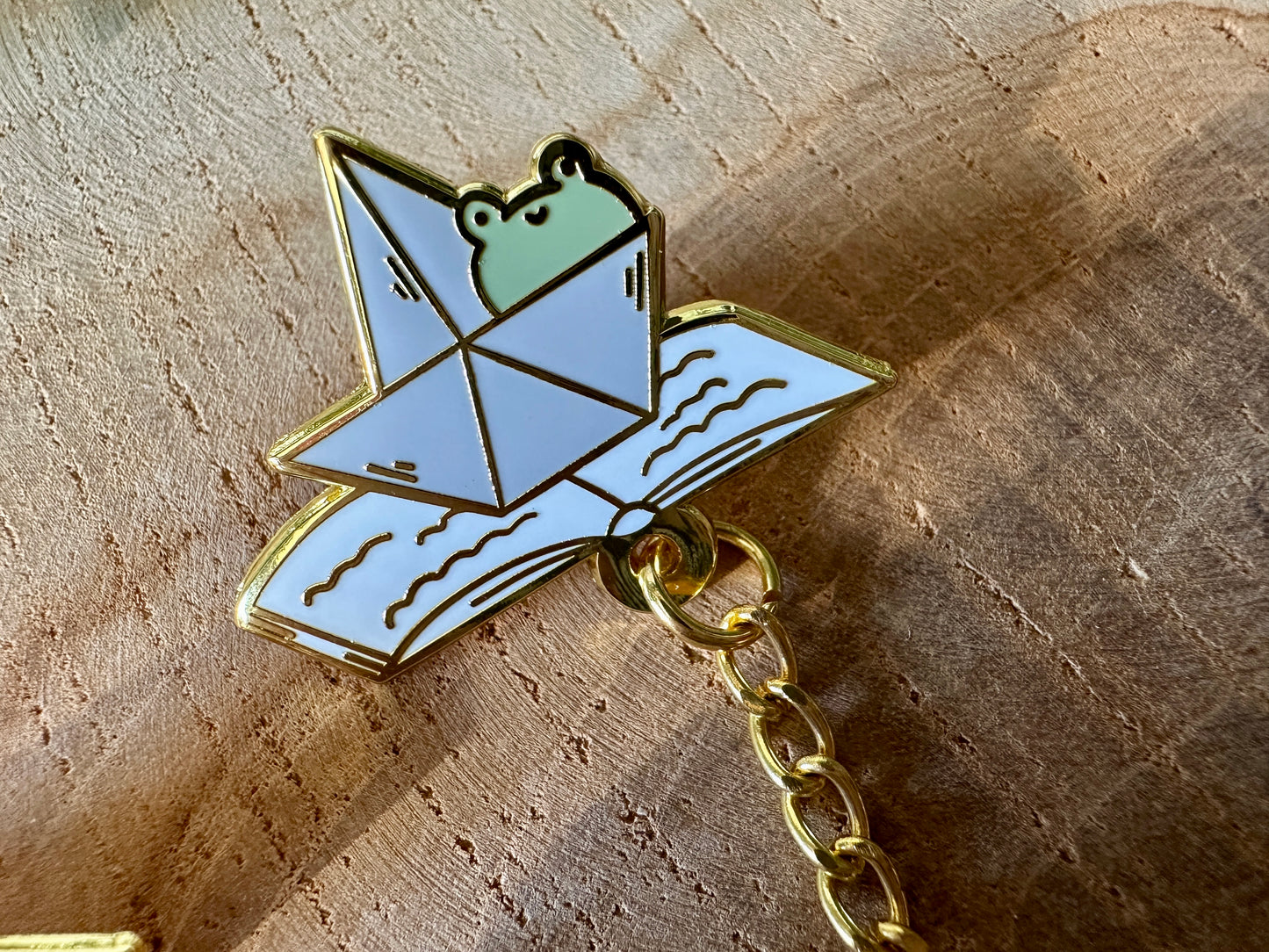 Paper Boat Enamel Collar Pin