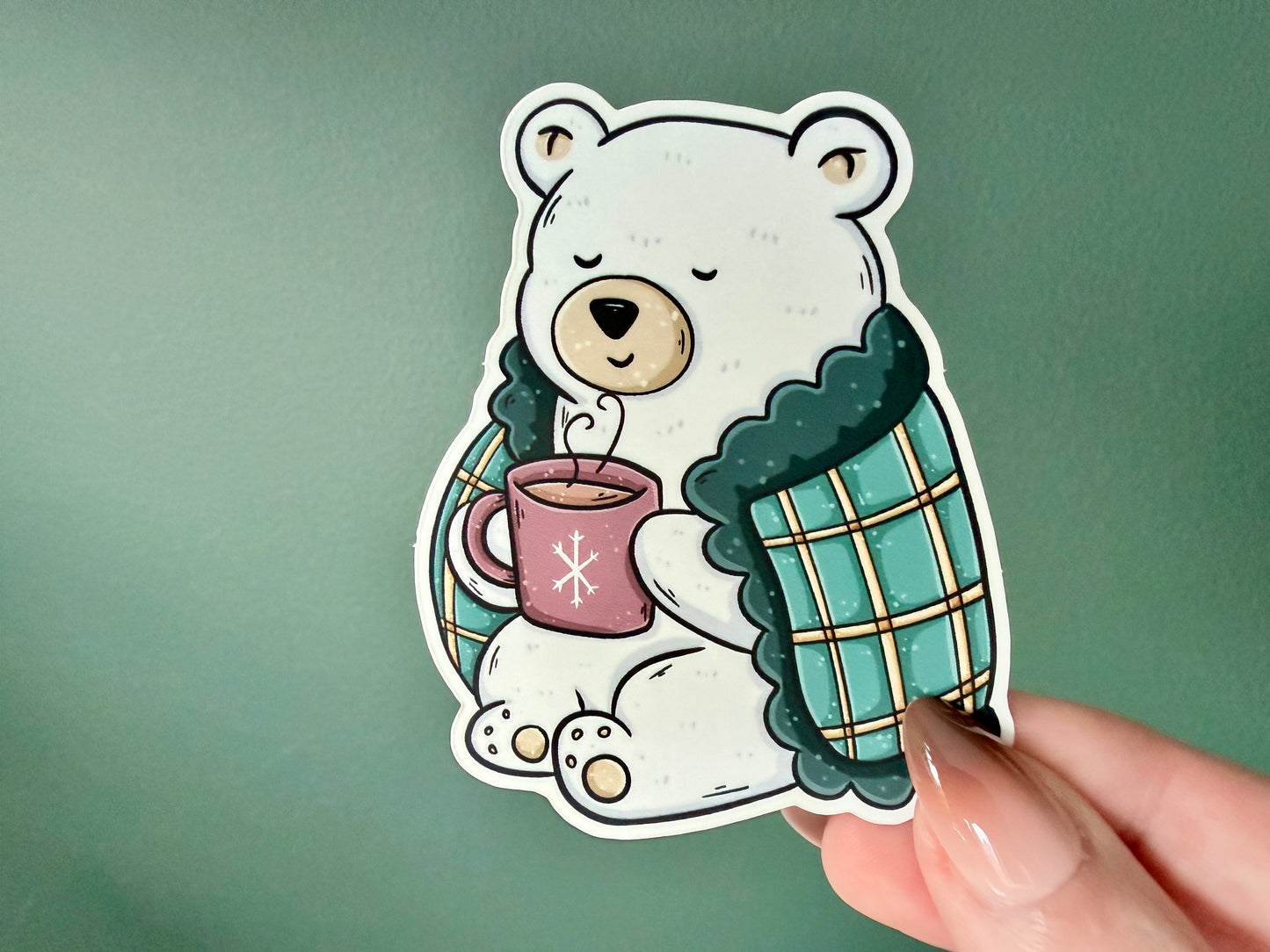 Kuscheliger Eisbär Aufkleber