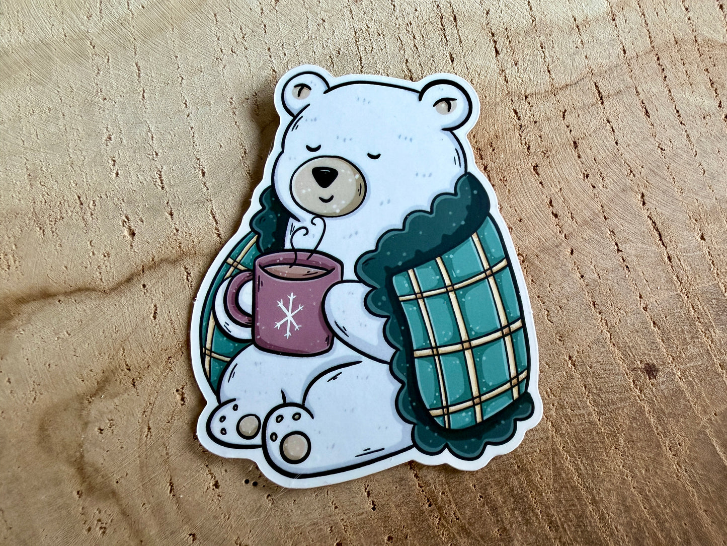 Kuscheliger Eisbär Aufkleber