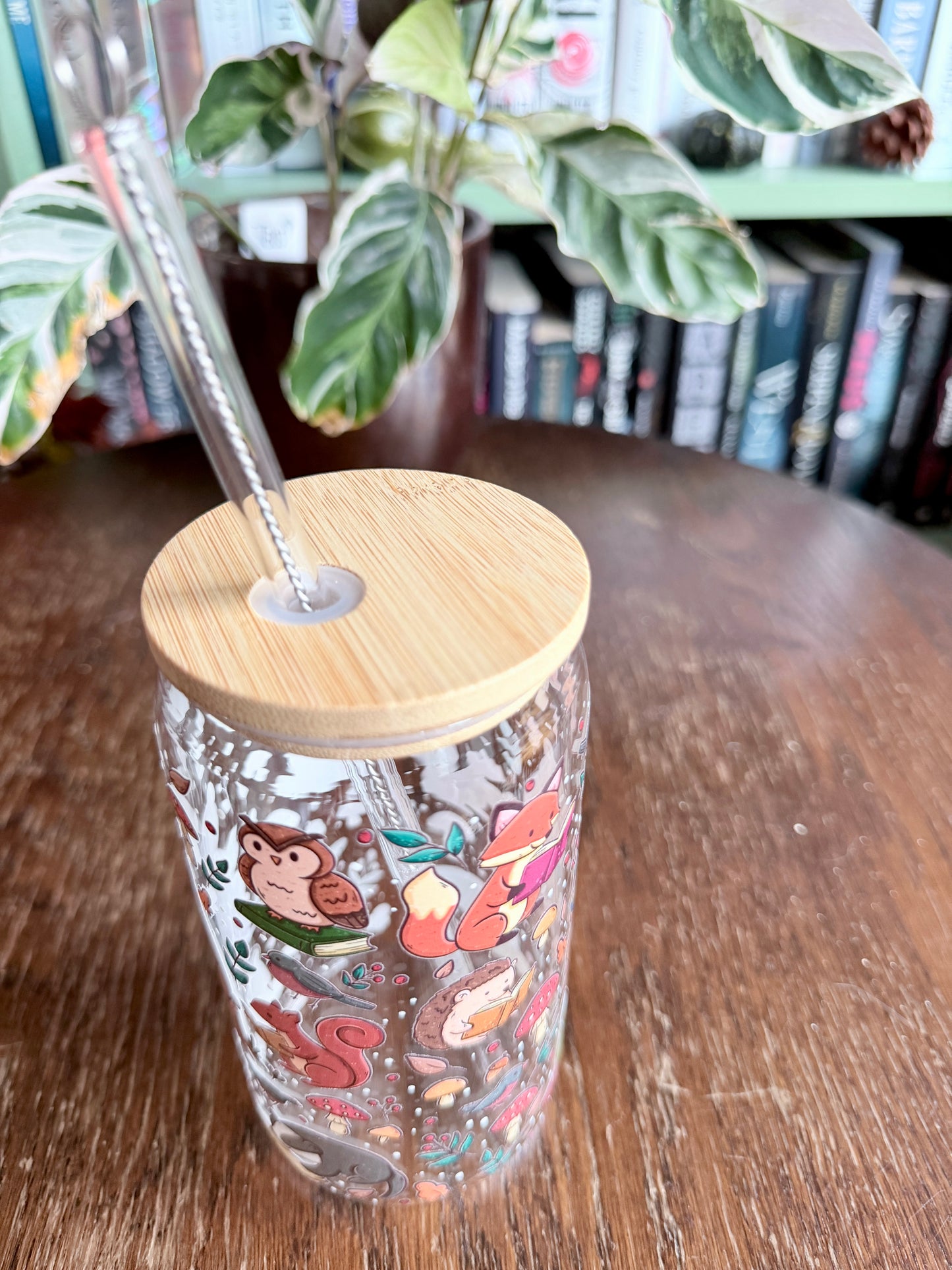 Woodland Critters Glass Tumbler