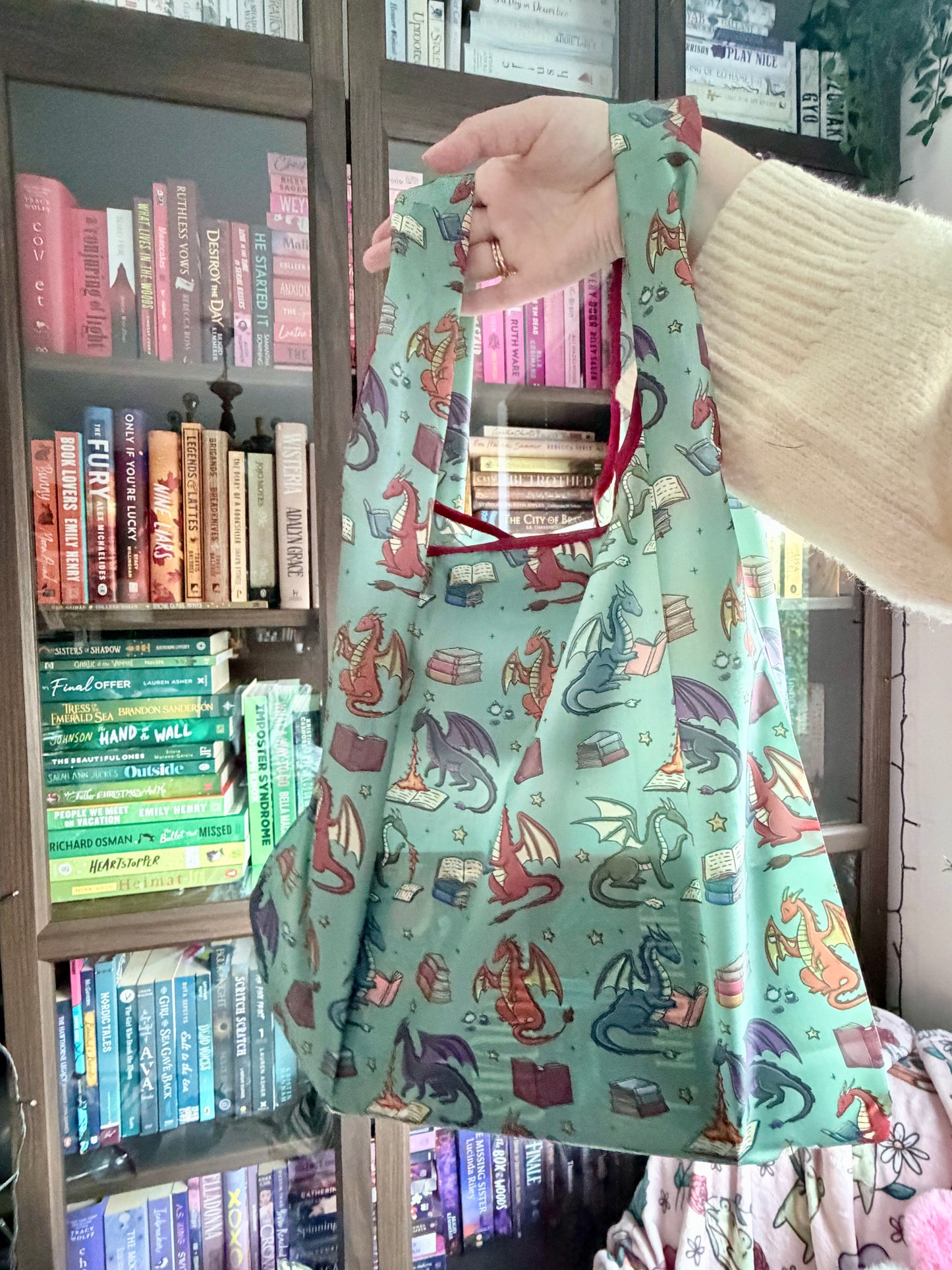 Reading Dragon Reusable Foldable Bag