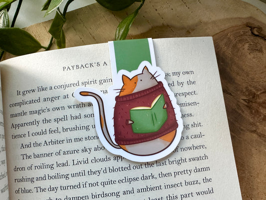 Cat in a Sweater Magnetic Bookmark