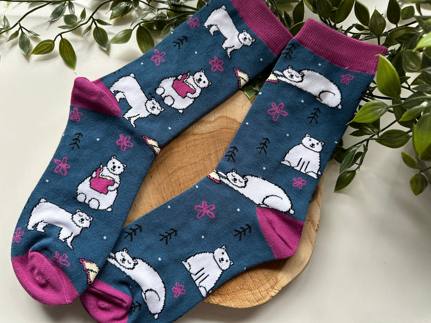 Chaussettes de ours polaires de lecture