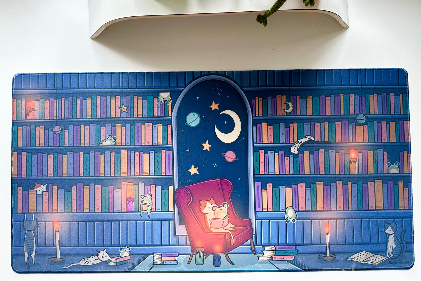 Reading By Candlelight Desk Mat / Gaming Mousepad