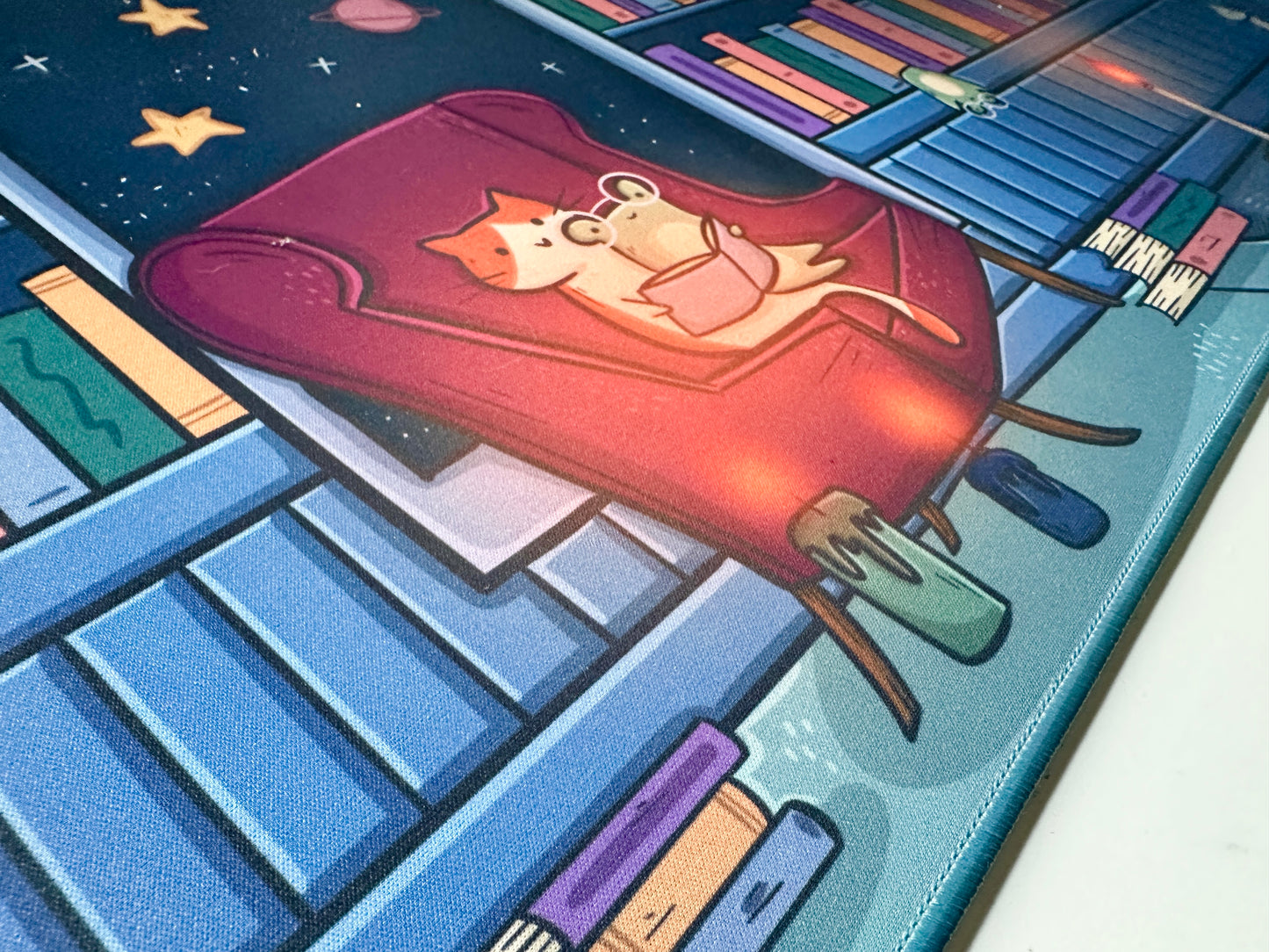 Reading By Candlelight Desk Mat / Gaming Mousepad
