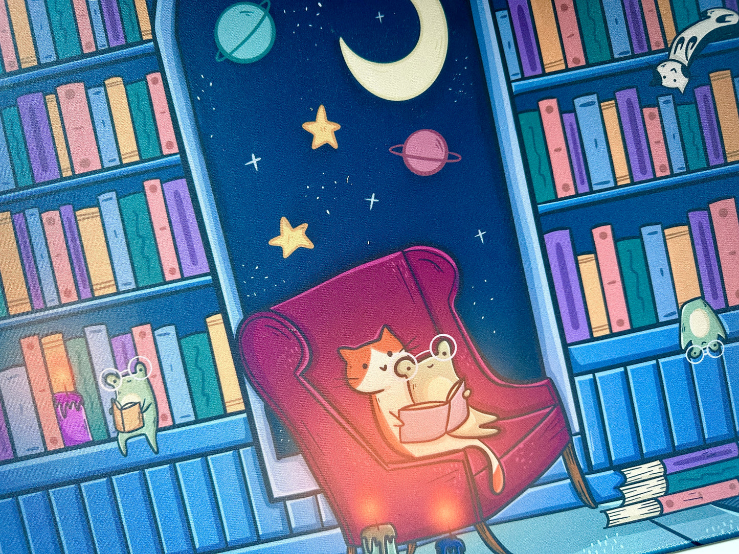 Reading By Candlelight Desk Mat / Gaming Mousepad