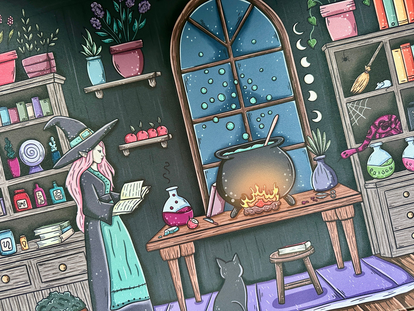 Inside the Witch's Cottage Desk Mat / Gaming Mousepad