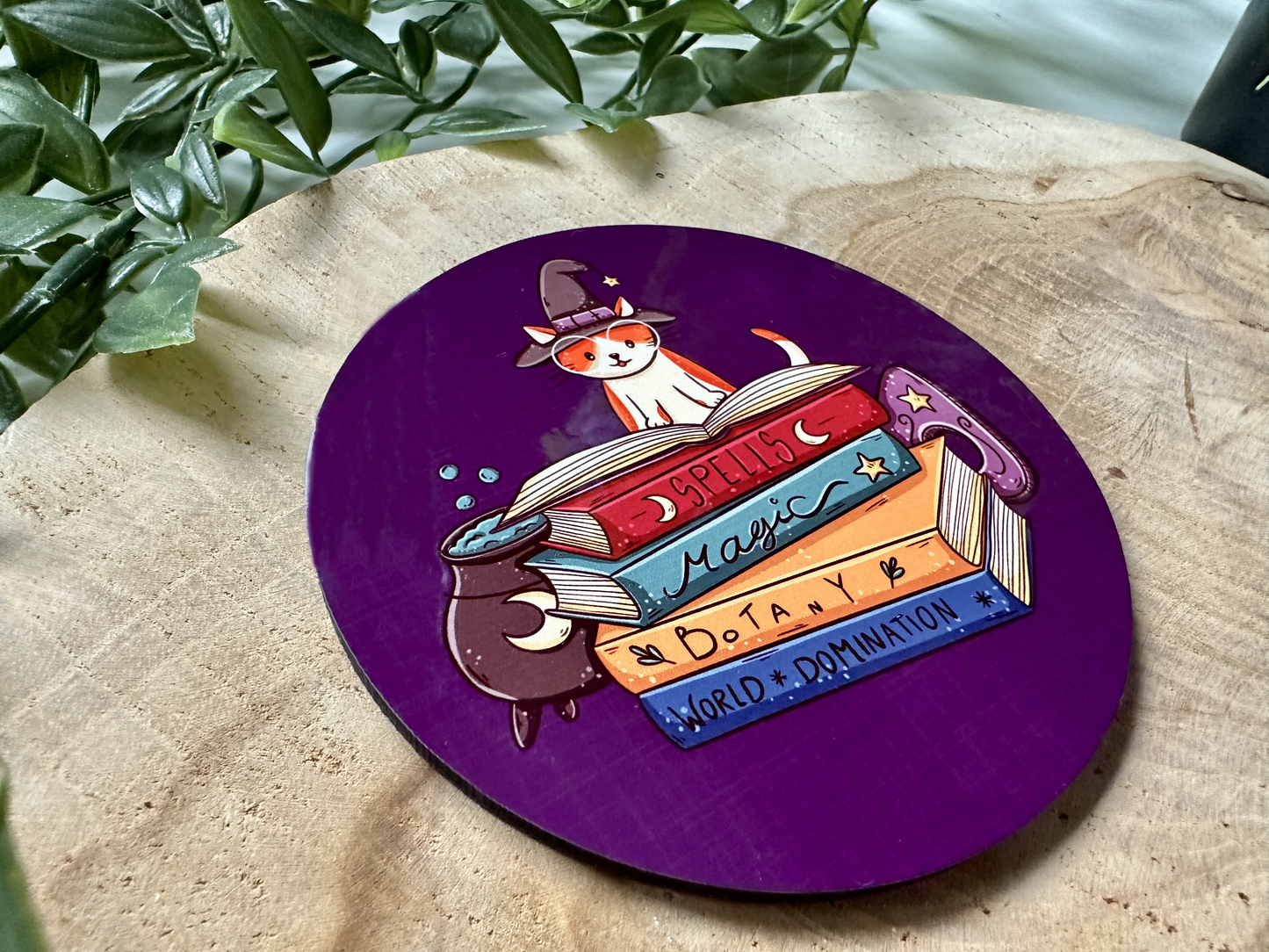Dessous de verre Witch Cat