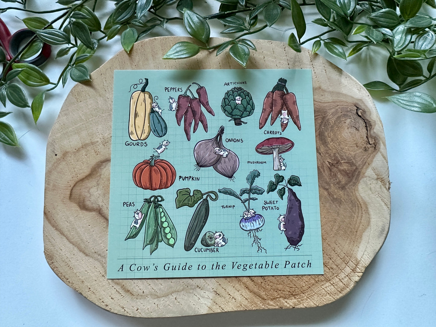 A Cow's Guide to the Vegetable Patch Postkaart