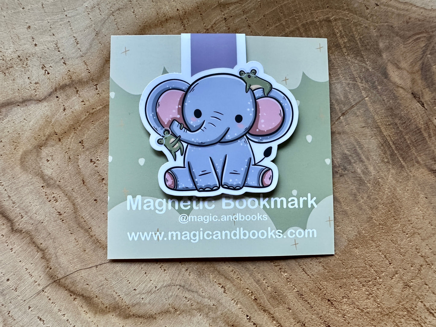 Froggie & Elephant Magnetic Bookmark