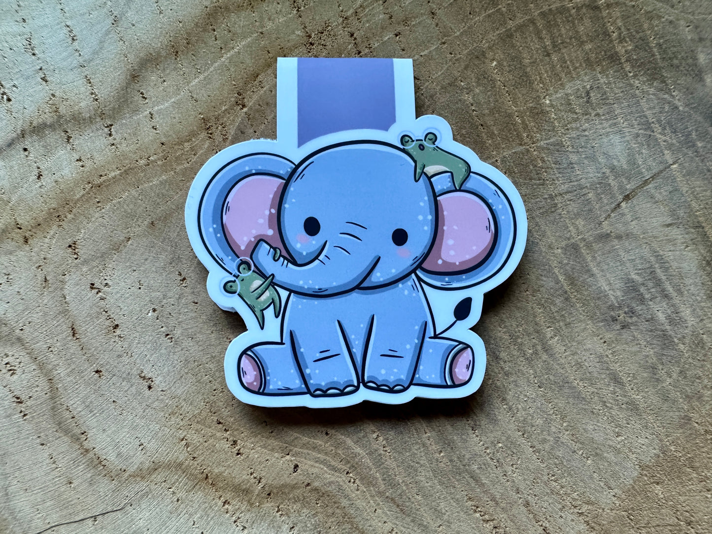Froggie & Elephant Magnetic Bookmark