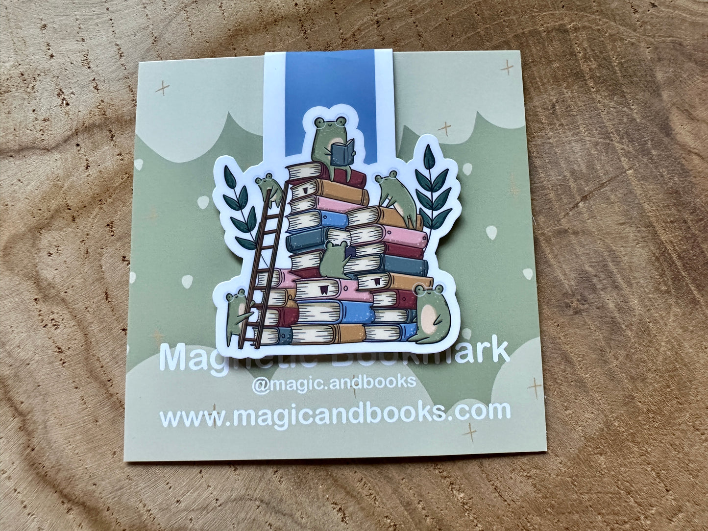 Froggie Book Stack Magnetic Bookmark