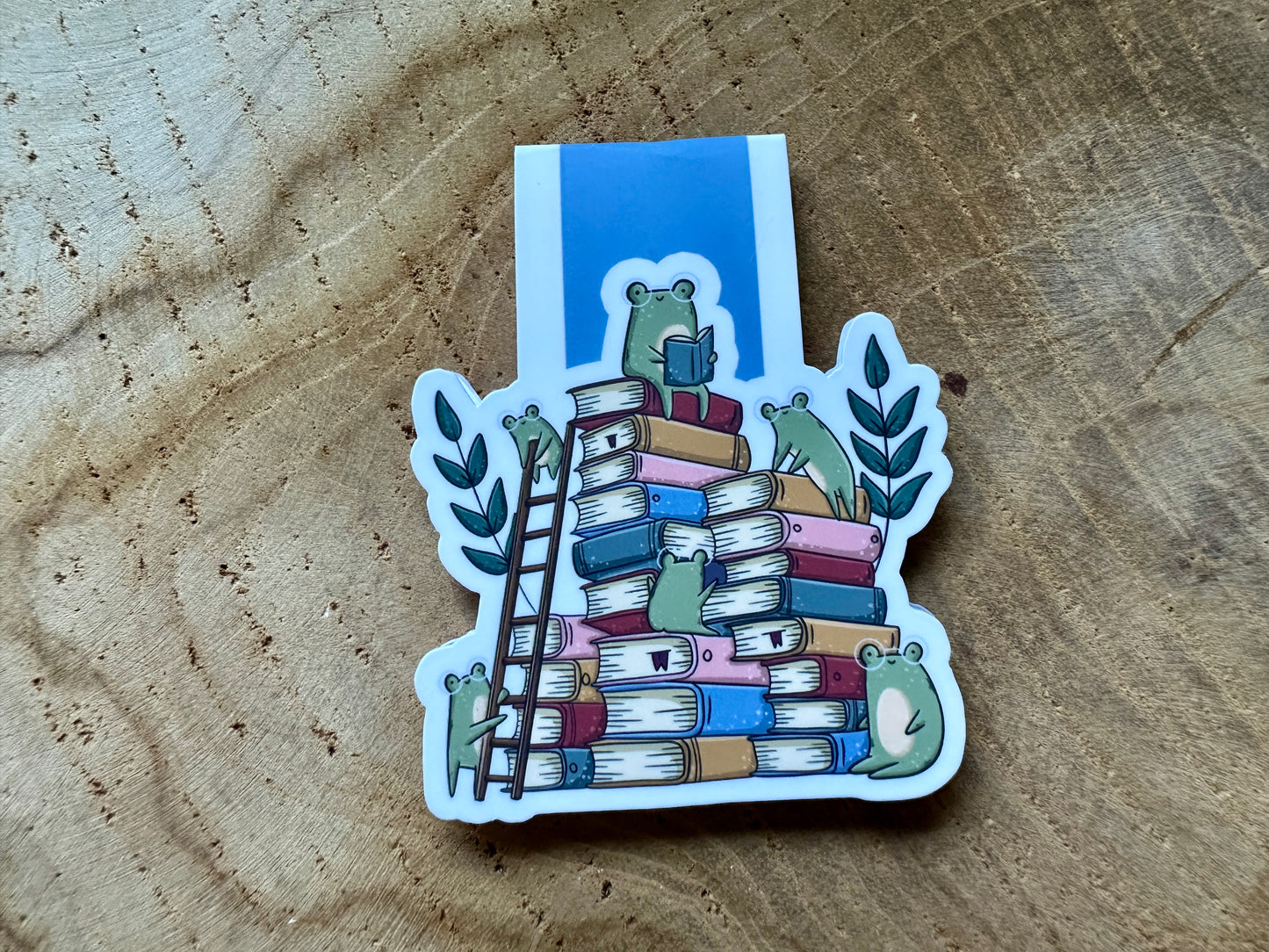 Froggie Book Stack Magnetic Bookmark