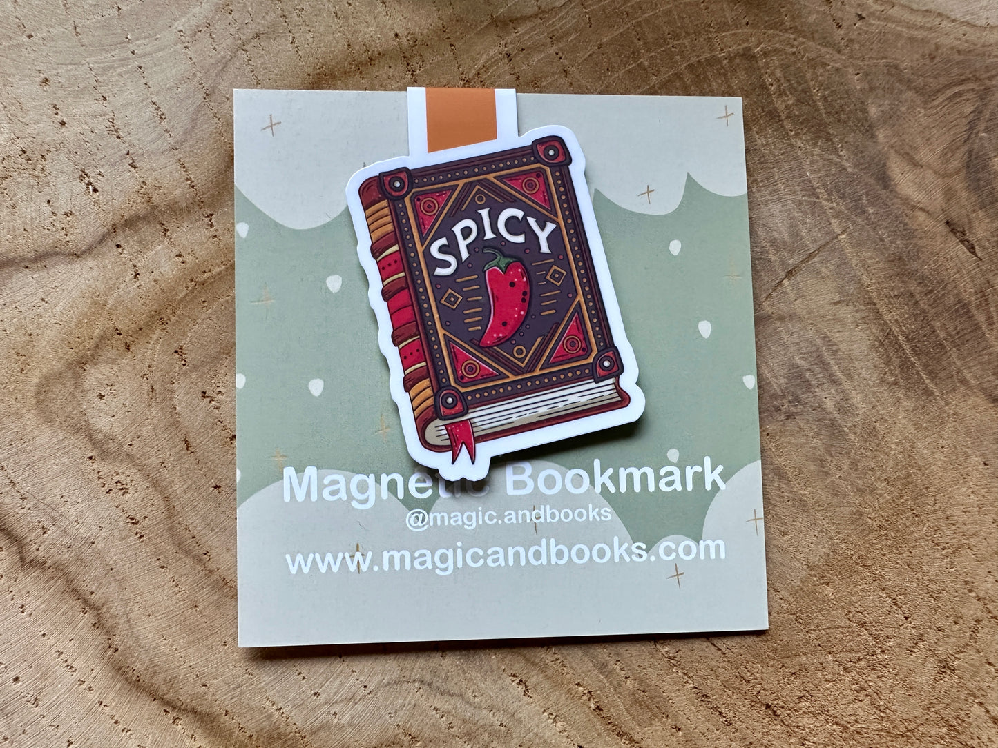 Spicy Book Magnetic Bookmark