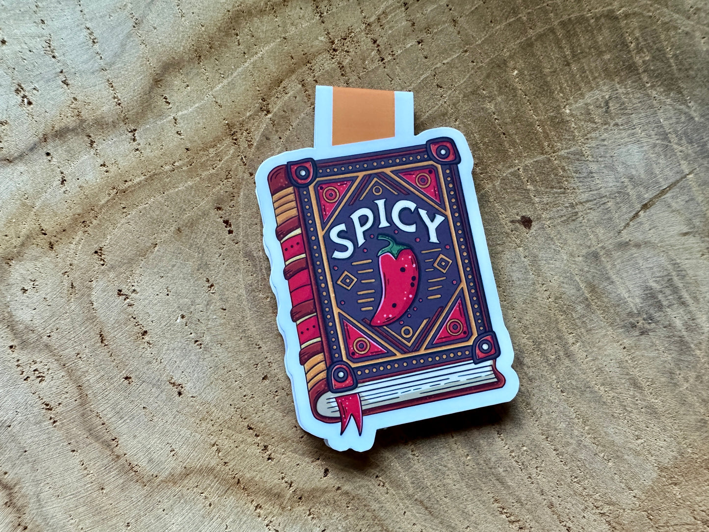 Spicy Book Magnetic Bookmark