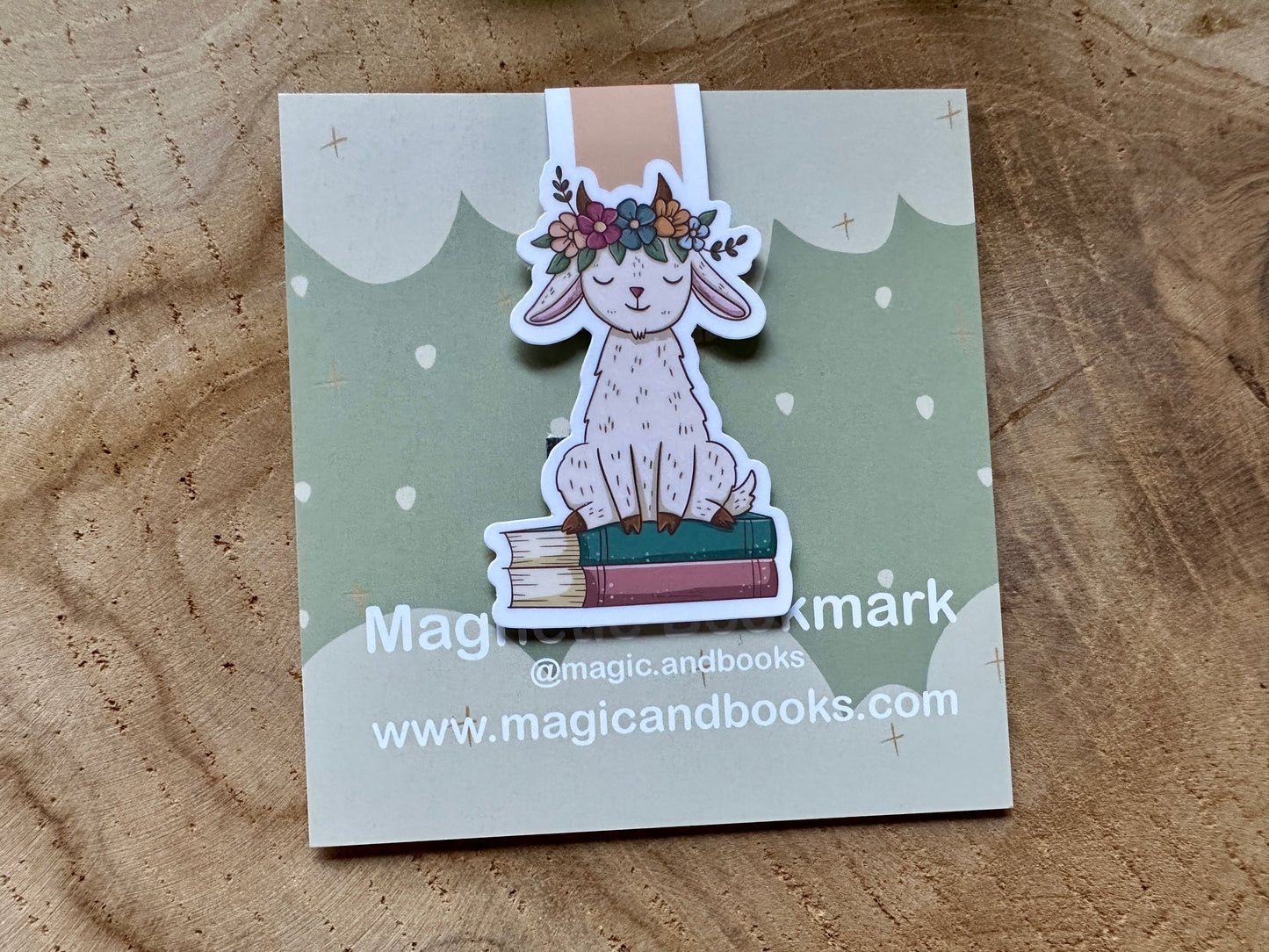 Spring Goat Magnetic Bookmark