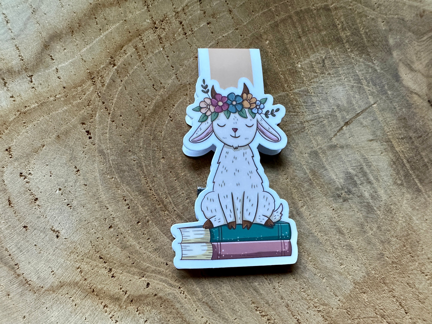 Spring Goat Magnetic Bookmark