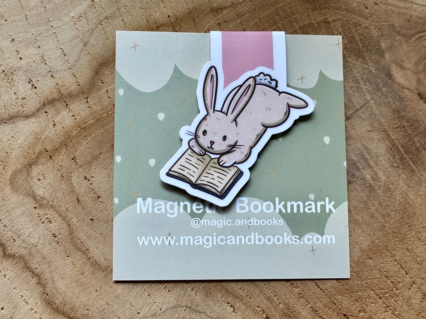 Reading Bunny Magnetic Bookmark