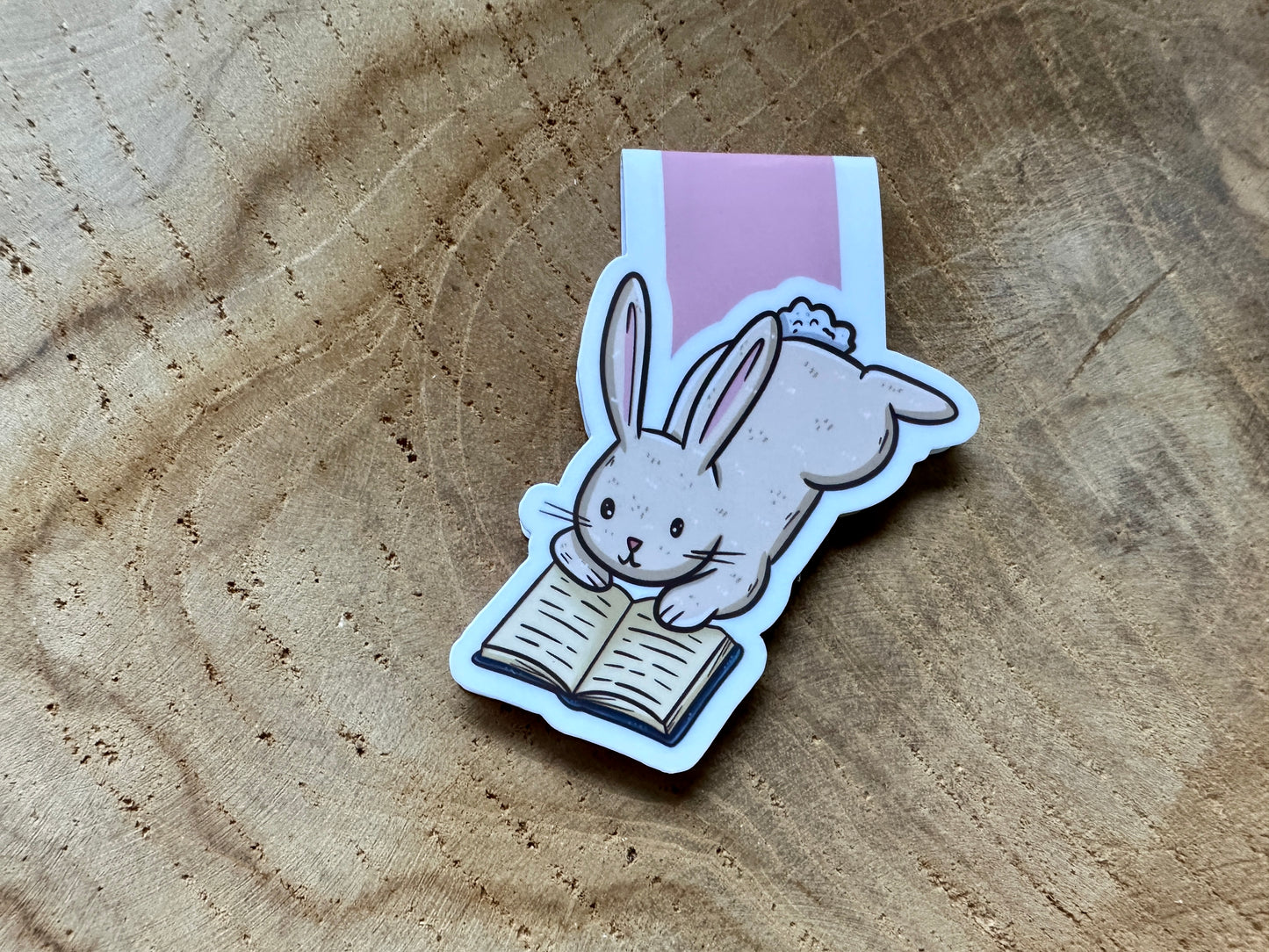 Reading Bunny Magnetic Bookmark