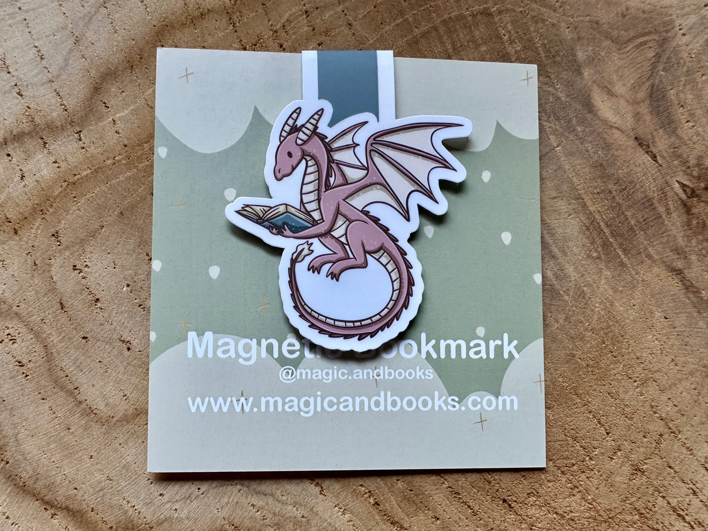 Pink Dragon Magnetic Bookmark