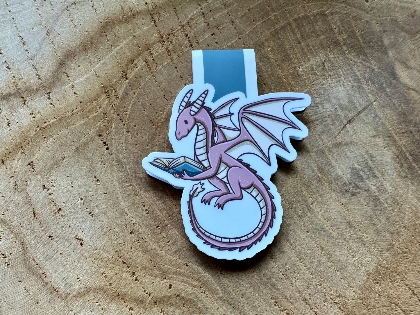 Pink Dragon Magnetic Bookmark