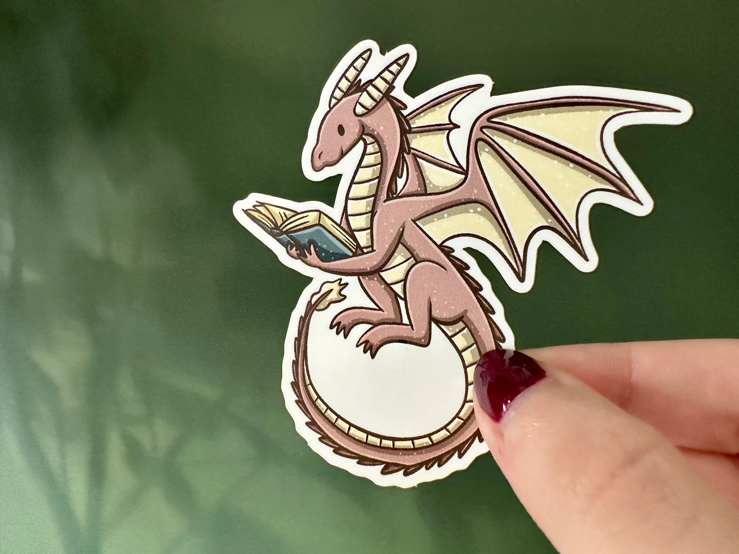 Pink Dragon Die Cut Sticker