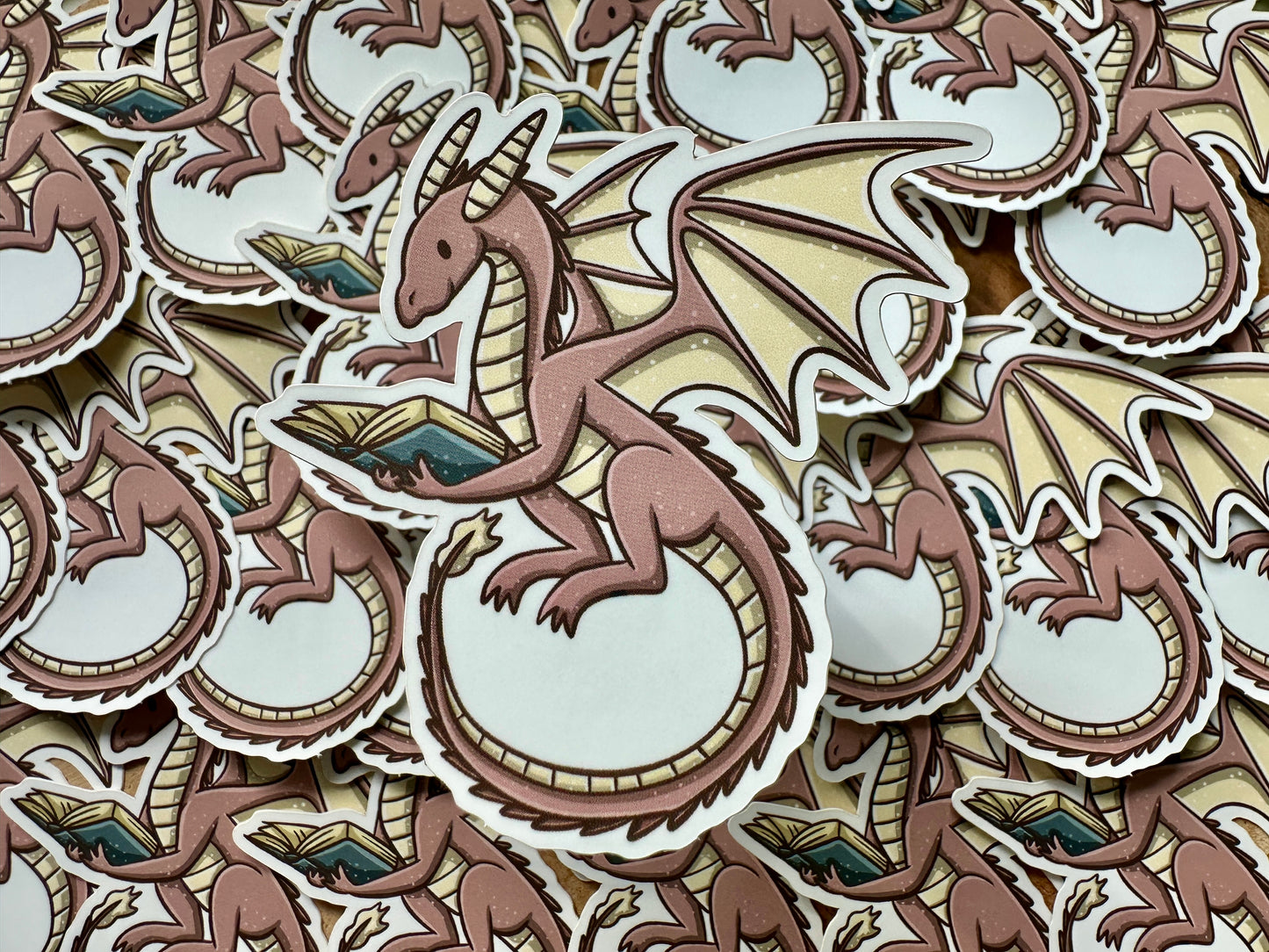 Pink Dragon Die Cut Sticker