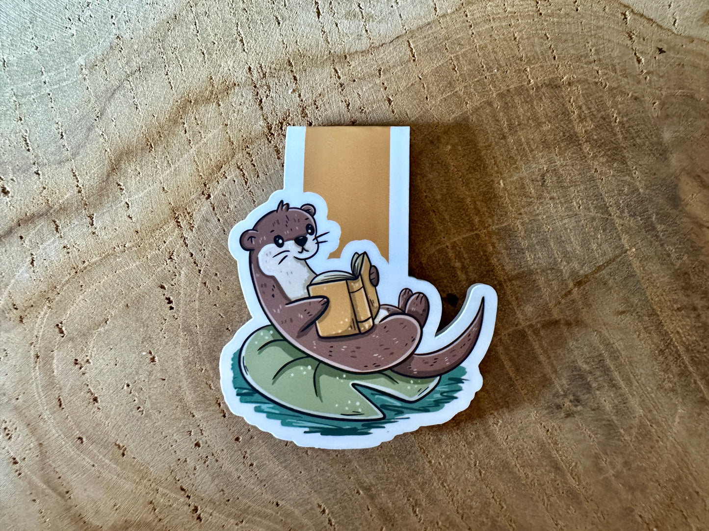 Reading Otter Magnetic Bookmark