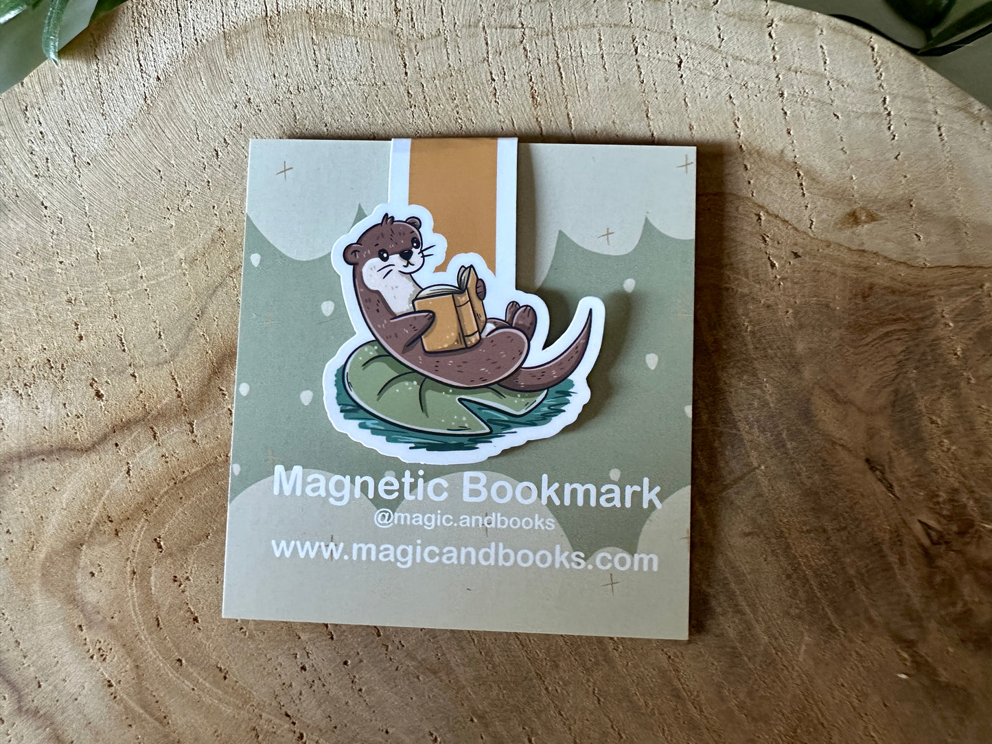 Reading Otter Magnetic Bookmark