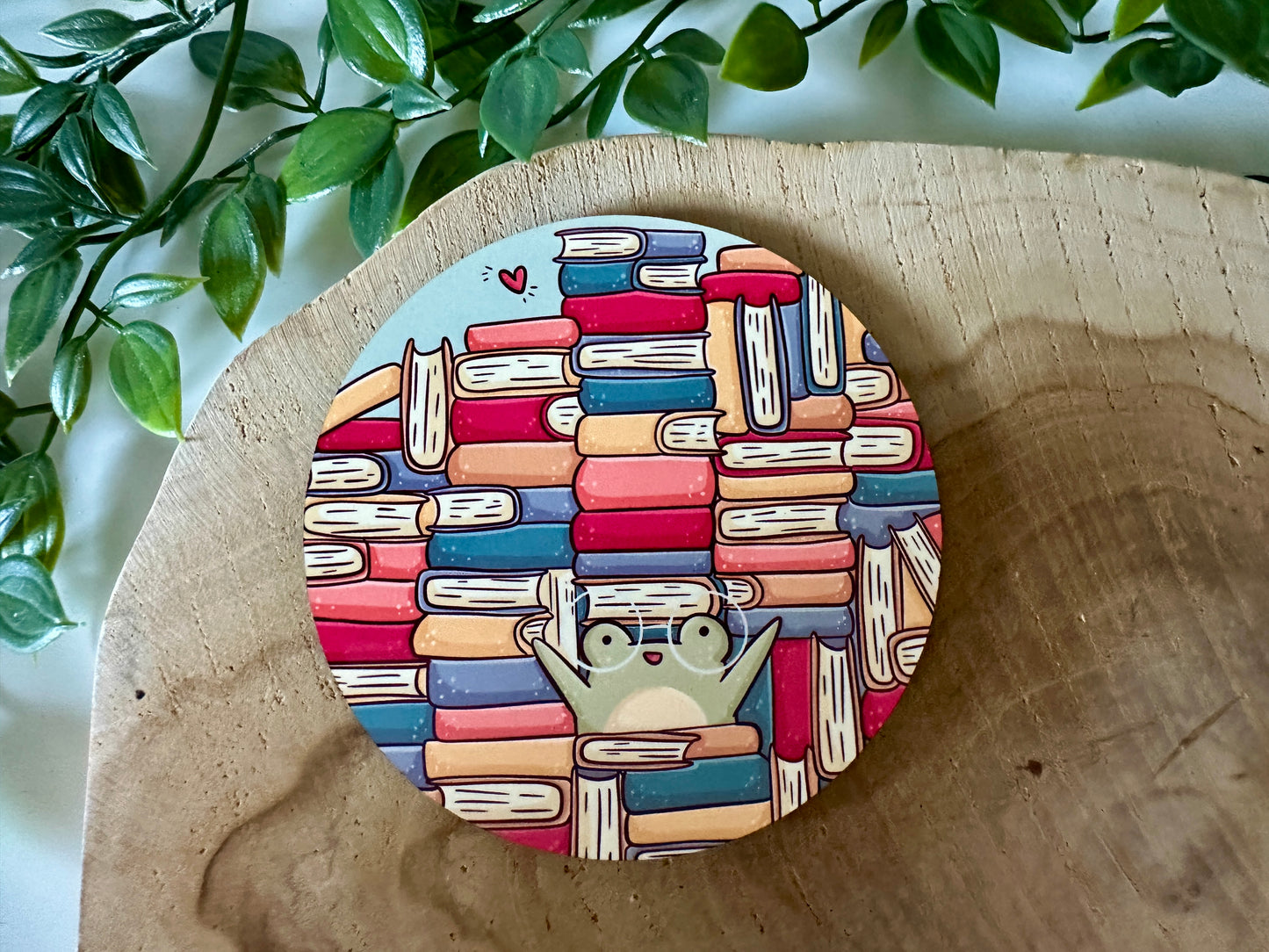 Frog Book Stack Coaster
