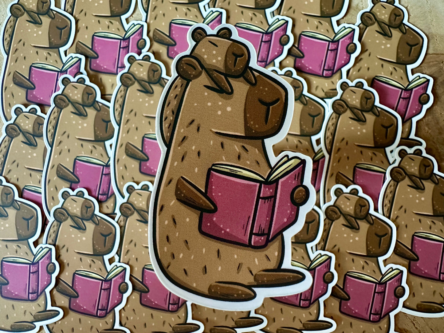 Capybara Friends Die Cut Sticker