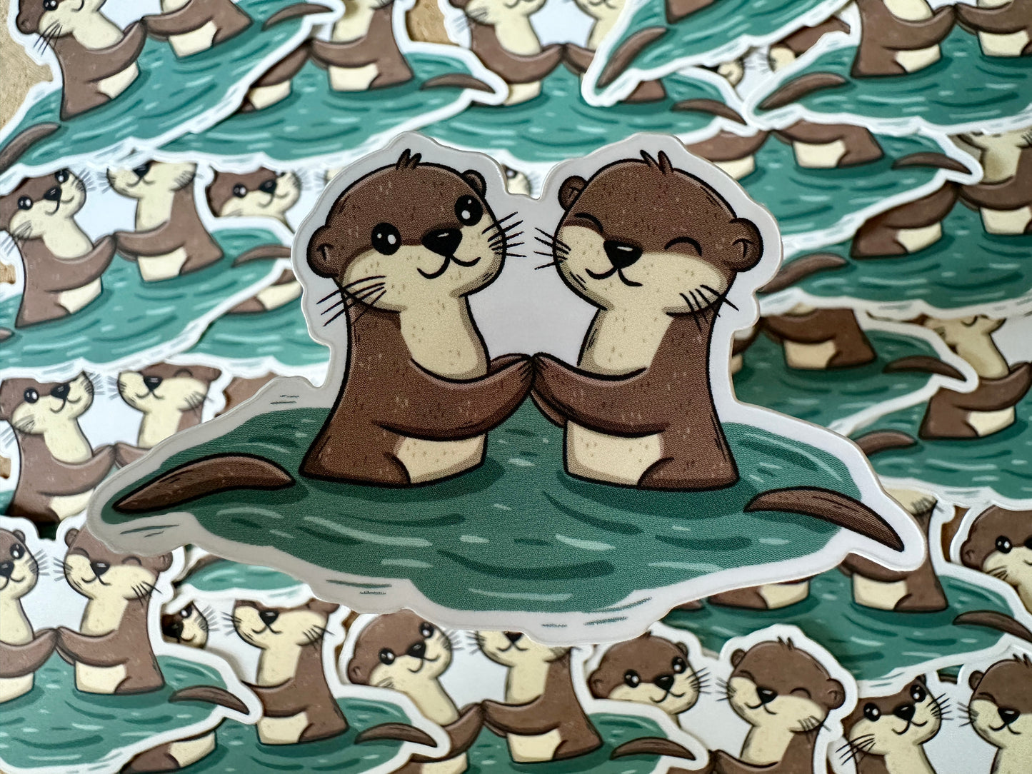 Otter Freunden Aufkleber