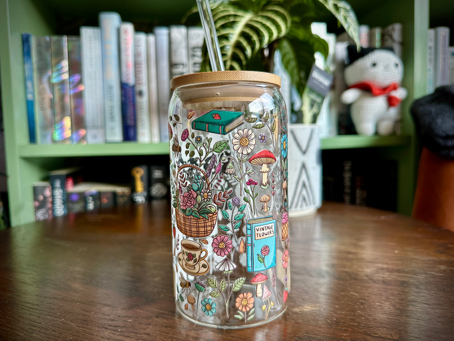 Cottage Core Glass Tumbler