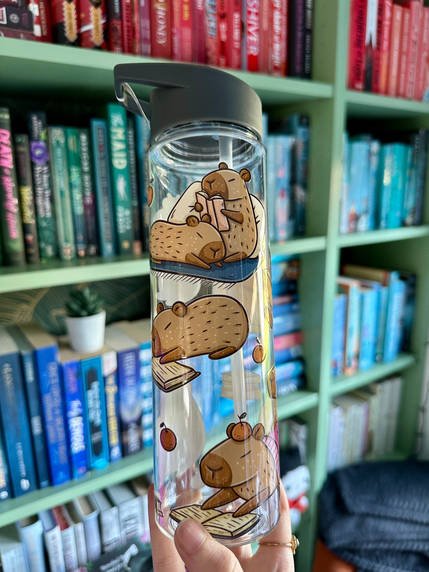Reading Capybaras Water Bottle