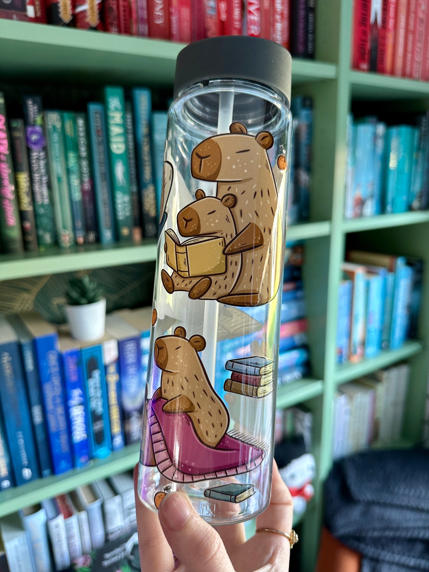 Reading Capybaras Water Bottle