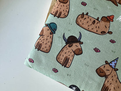 Capybaras in Hats Booksleeve (Own Design)