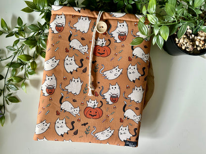 XL Ghost Cats Halloween Booksleeve (Own Design)