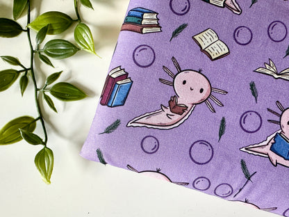 XL Axolotls Reading Booksleeve (Own Design)