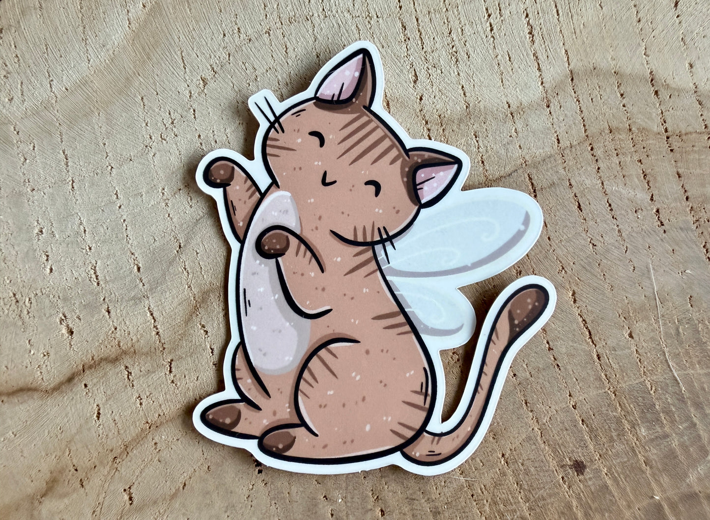 Fairy Cat Die Cut Sticker