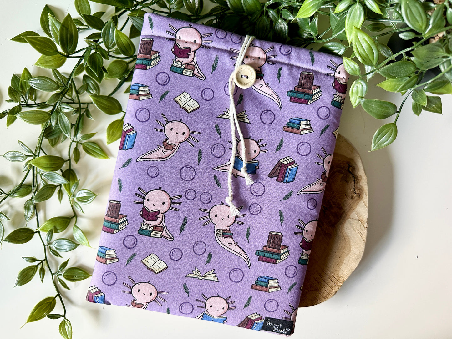 Axolotls Reading Booksleeve (Own Design)