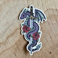 Dragon & Sword Die Cut Sticker