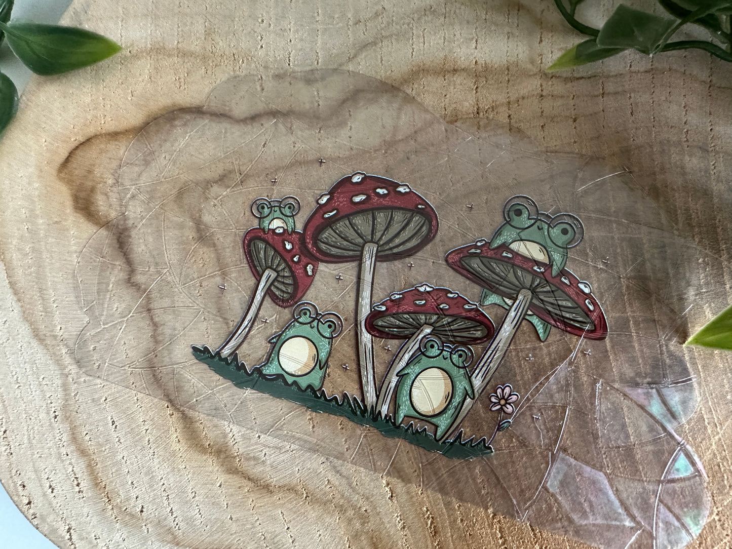 Frogs & Mushrooms Sun Catcher