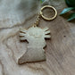 Reading Axolotl Metal Enamel Keychain
