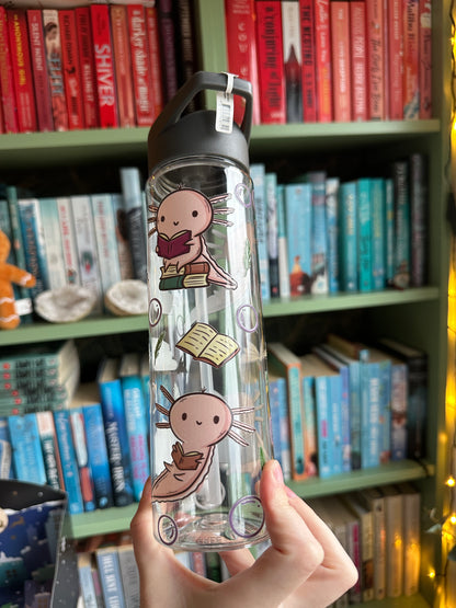 Axolotls & Books Wasserflasche